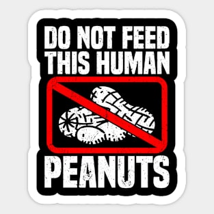 Peanut Allergy Do Not Feed Sticker